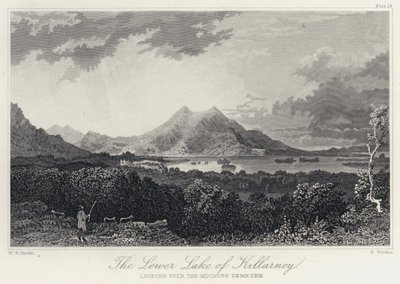 Dolní jezero Killarney, při pohledu na Mucruss Demesne (rytina) od William Henry Bartlett