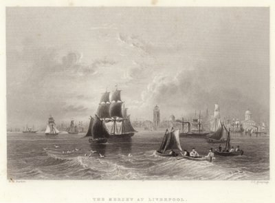 Mersey v Liverpoolu od William Henry Bartlett