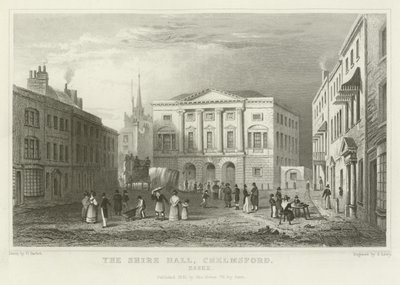 Shire Hall, Chelmsford, Essex od William Henry Bartlett