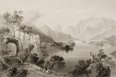 Horní jezero v Killarney, hrabství Killarney, Irsko, z 