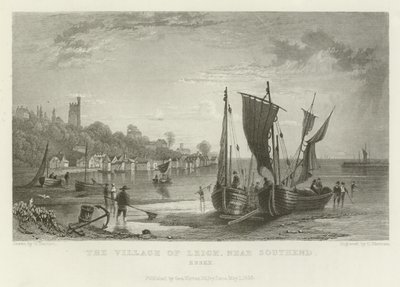 Vesnice Leigh u Southendu, Essex od William Henry Bartlett