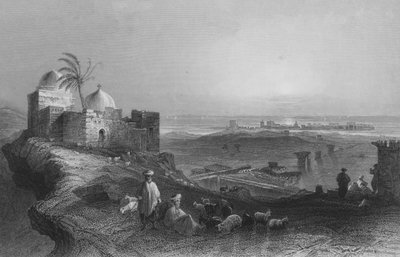 Tyre, z pevniny od William Henry Bartlett