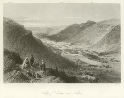 Údolí Sichem a Nábulus, Palestina od William Henry Bartlett