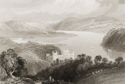 Údolí Blackwater mezi Youghal (County Cork) a Lismore (County Waterford), Irsko, z „Scenery and Antiquities of Ireland“ od George Virtue, 1860 od William Henry Bartlett