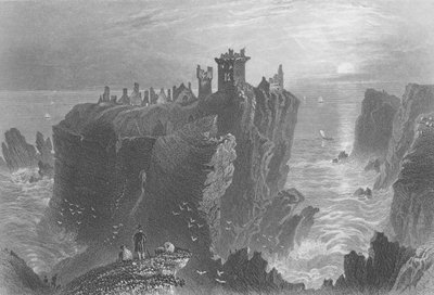 Pohled na hrad Dunnottar poblíž Stonehaven od William Henry Bartlett