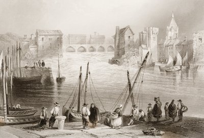 Pohled na Galway z Claddagh, hrabství Galway, Irsko, z „Scenery and Antiquities of Ireland“ od George Virtue, 1860 od William Henry Bartlett
