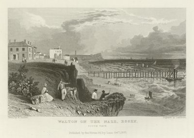 Walton on the Naze, Essex, South View od William Henry Bartlett