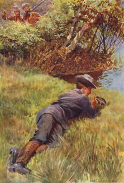 Ilustrace k filmu Lovci goril od RM Ballantyne od William Henry Charles Groome