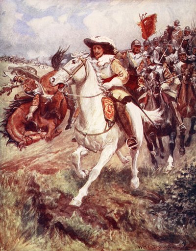 „Naše kyrysy vybuchly v řadách krutých a v šoku se rozprchly“, z balad slavných bojů, první vydání od William Henry Charles Groome