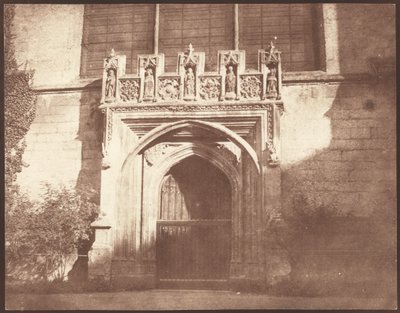 Starobylé dveře v Magdalen College, Oxford, duben 1843 (foto) od William Henry Fox Talbot