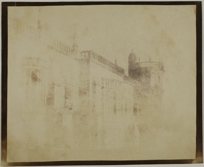 Opatství Lacock, jižní průčelí směrem k Sharingtonově věži od William Henry Fox Talbot