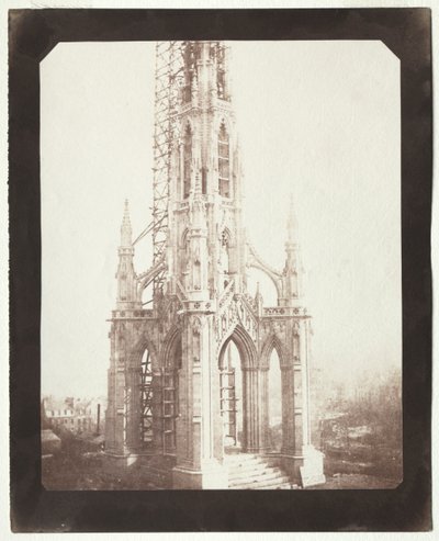 Scottův památník ve výstavbě od William Henry Fox Talbot