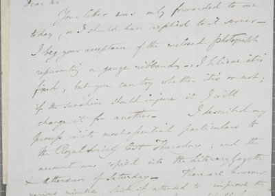 Podepsaný dopis Williama Henryho Foxe Talbota Jamesi Davidu Forbesovi, 1839 od William Henry Fox Talbot