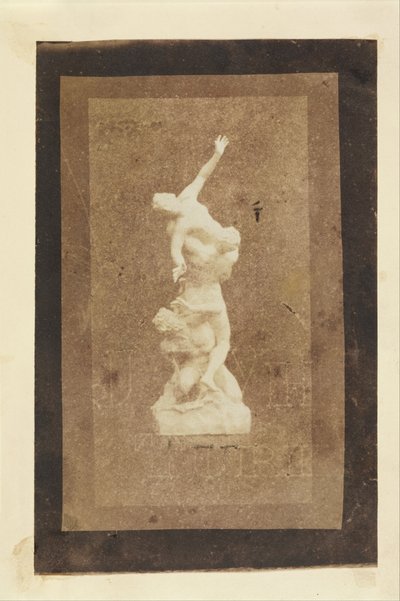 Soška znásilnění Sabines (Brewsterova kopie tisku Talbot) od William Henry Fox Talbot