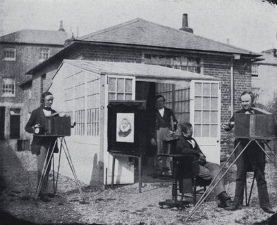 Talbotovo studio v Readingu (černobílá fotografie) od William Henry Fox Talbot