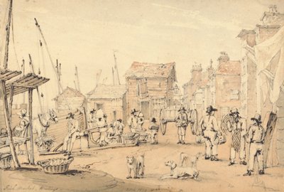 Rybí trh, Hastings od William Henry Harriott