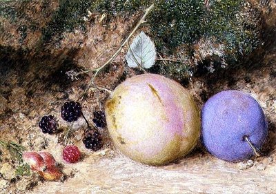 Šípky, ostružiny a švestky od William Henry Hunt