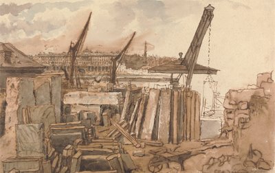 Budova mostu Waterloo od William Henry Hunt
