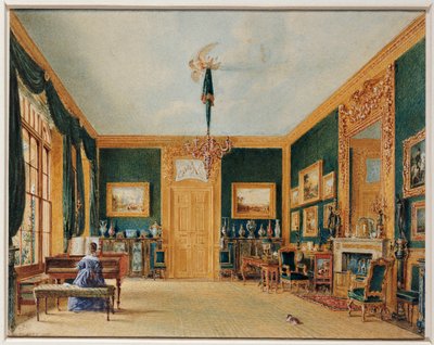 Zelený přijímací pokoj hraběte z Essexu v Cassiobury, 1823 od William Henry Hunt