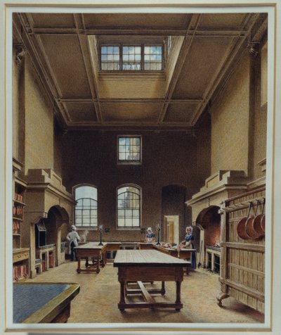 The Kitchen at Chatsworth, c.1830 (akvarel na papíře) od William Henry Hunt