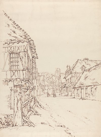 Pohled na ulici ve francouzském městě od William Henry Hunt