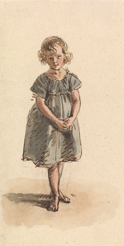 Mladá dívka stojící naboso od William Henry Hunt
