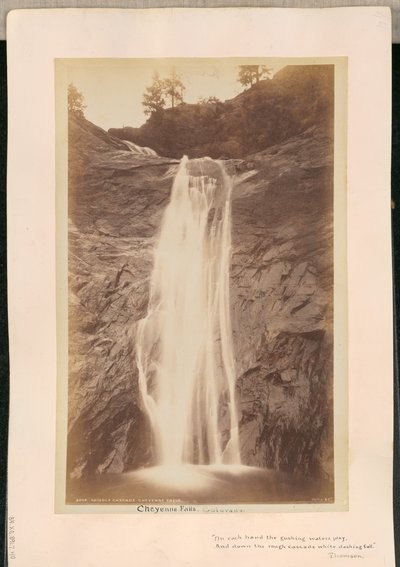 Střední kaskáda. Vodopády Cheyenne od William Henry Jackson