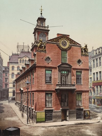 The Old State House, Boston, Massachusetts, cca 1900 (fotochrom) od William Henry Jackson