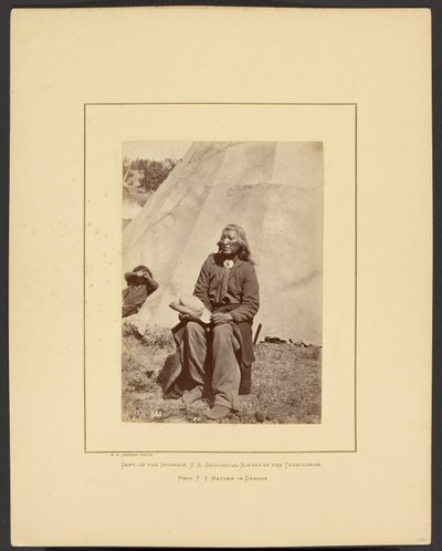 [Washakie nebo Střílí bizoní běh, Šošoni, Wind River Mountains, Wyoming] od William Henry Jackson