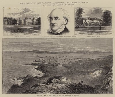 Inaugurace vlnolamu Holyhead a přístavu útočiště HRH princem z Walesu od William Henry James Boot