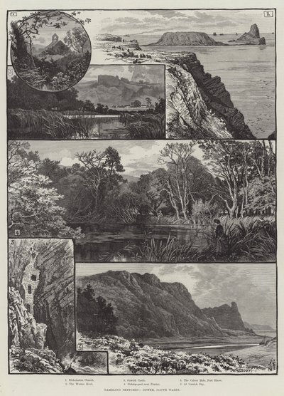 Rambling Sketches, Gower, Jižní Wales od William Henry James Boot