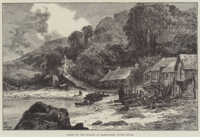 Scéna vraždy v Babbacombe, South Devon od William Henry James Boot