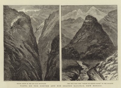 Pohledy na železnici Denver a Rio Grande, Nové Mexiko od William Henry James Boot