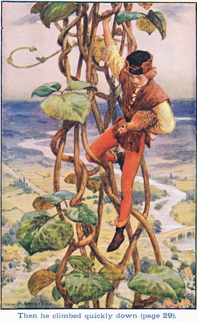 Pak tiše slezl dolů, Jack and the Beanstalk, 1925 od William Henry Margetson