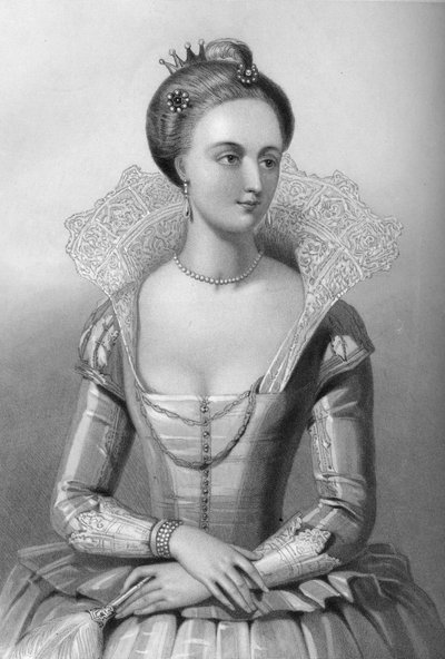 Anna Dánská 1665-1714, královna choť krále Jakuba I., 1851. od William Henry Mote