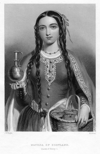 Matilda Skotská, královna Jindřicha I., 50. léta 19. století od William Henry Mote