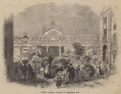 Covent Garden Market na Štědrý den od William Henry Pike