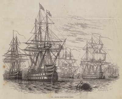 Britská flotila před Lisabonem od William Henry Pike