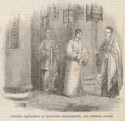 Čínský gentleman ve smutečních obřadech a čínský kněz od William Henry Prior