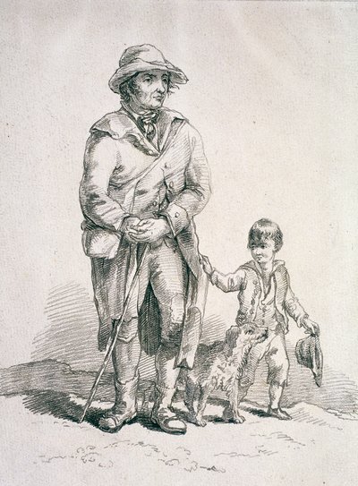 Rustikální se psem a chlapcem, Provinční postavy, 1813 od William Henry Pyne