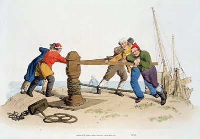 Fishermen at a Capstan, z 