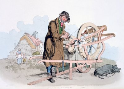 Brousek na nože, z knihy "Costume of Great Britain", kterou vydal William Miller, 1805. od William Henry Pyne