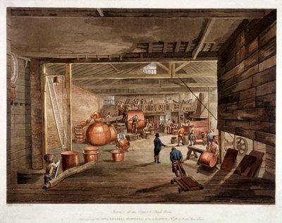 Shoe Lane, Londýn, c1806 od William Henry Pyne