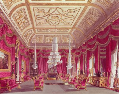 Crimson Drawing Room, Carlton House z Pyne