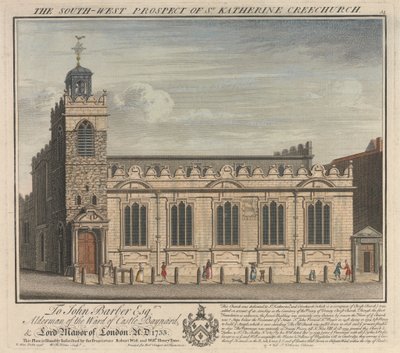 Kostel Southwest Prospect of St. Katherine Cree od William Henry Toms