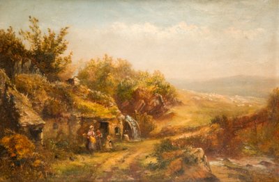 Chata a mlýnské kolo, od William Henry Vernon