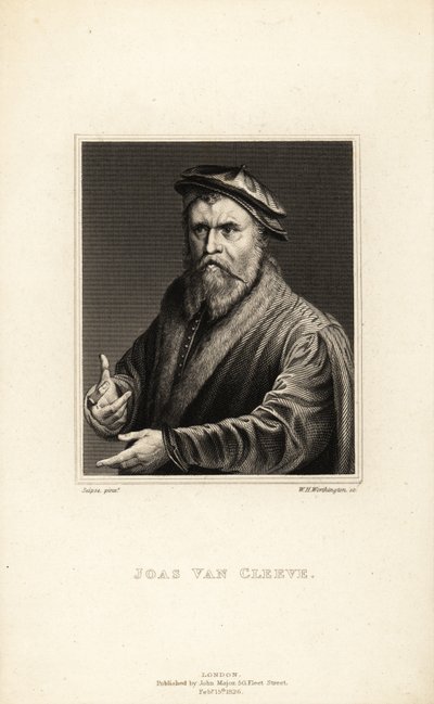 Portrét Joose van Clevea, malíře působícího v Antverpách, cca 1485-1540 od William Henry Worthington