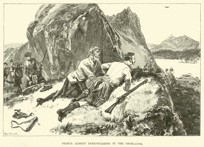 Prince Albert Deer-Stalking in the Highlands (rytina) od William Heysham (after) Overend