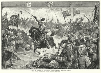 Bitva o Naseby (rytina) od William Heysham (after) Overend