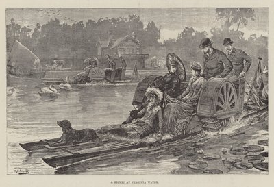 Piknik ve Virginia Water od William Heysham Overend
